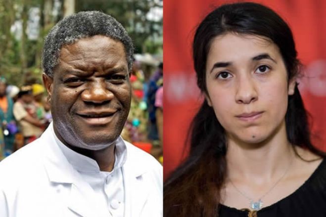 Denis Mukwege da RD Congo e Nadia Murad do Iraque ganham o Nobel da Paz 2018