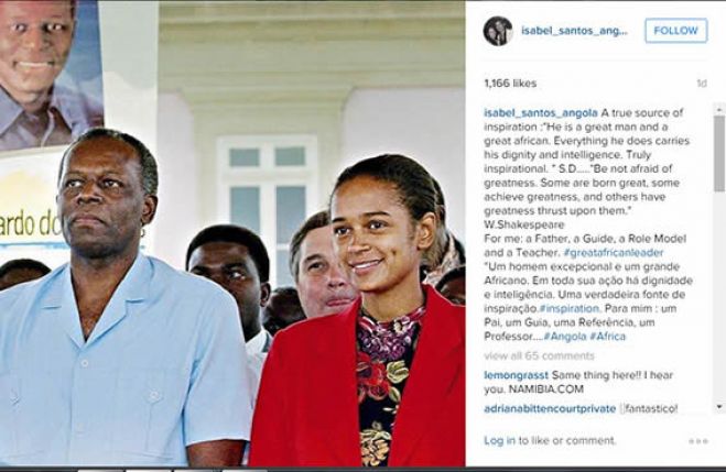 Isabel dos Santos diz que o pai é um homem &quot;excepcional&quot;