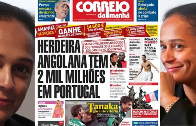 «Herdeira angolana tem 2 bilhões de euros em Portugal» - Correio da Manhã