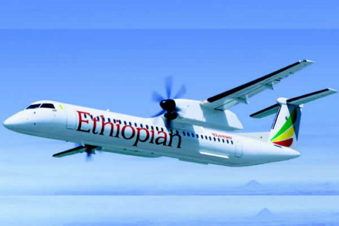 Q-400 da Bombardier ao serviço de Ethiopian Airlines