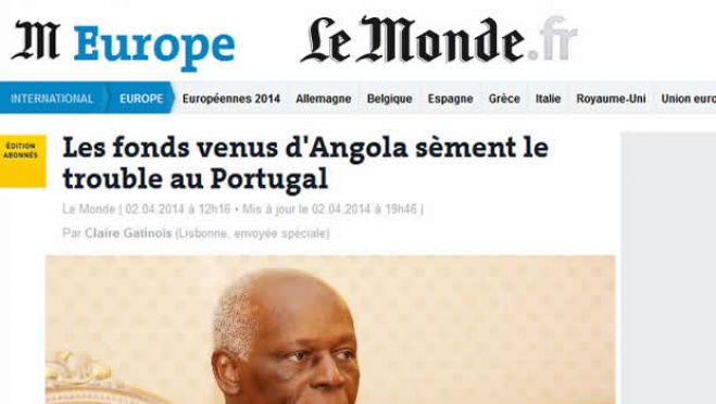 Jornal Françês &quot;Le Monde&quot; acusa Portugal de ser &quot;cúmplice&quot; de regime angolano