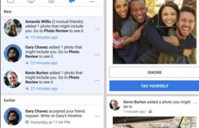 Facebook vai enviar notificação quando alguém postar uma foto sua.