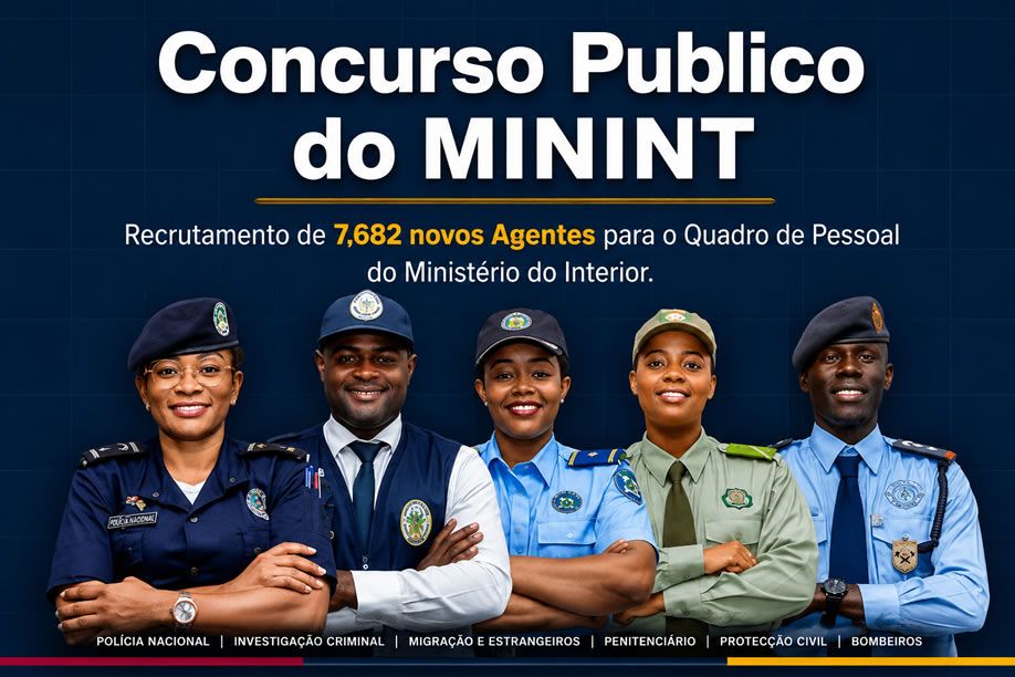 Atenção candidatos: MININT publica calendário do concurso das 7.682 vagas