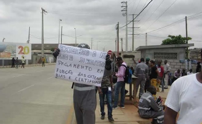 Trabalhadores de base logística da Sonangol suspendem greve