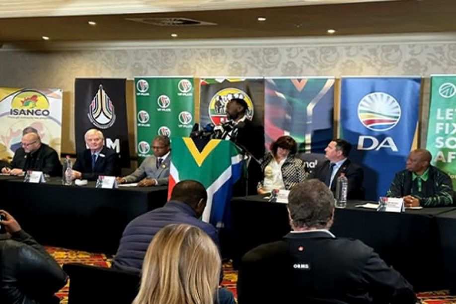 Sete partidos da oposição sul-africana anunciam parceria para afastar ANC do poder