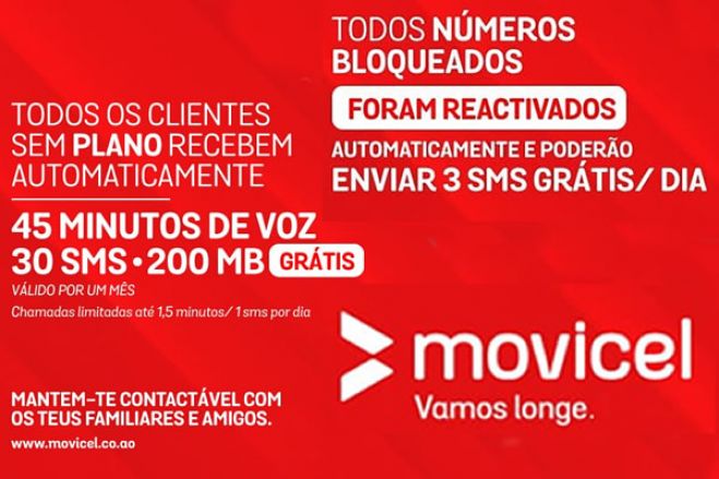 Operadora Movicel atribui pacote especial gratuito