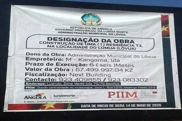 Governo da Huíla cria comissão de inquérito a obras do PIIM